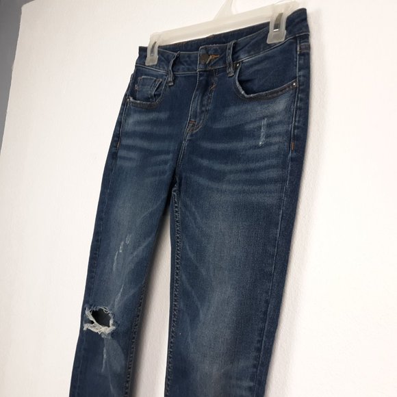 VIGOSS Women's The Jagger Skinny Jeans Size W26 L28 Distressed Medium Wash Blue - Picture 3 of 16